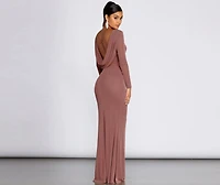 Kyra Glitter Long Slim Gown