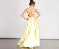 Shonda Charmeuse Satin A-Line Dress