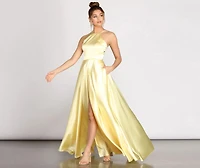 Shonda Charmeuse Satin A-Line Dress