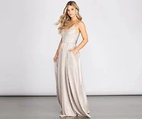 Jasmine Formal Glitter A-Line Dress