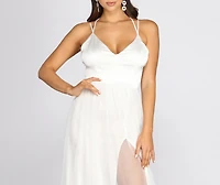 Haisley Formal Tulle And Satin Dress