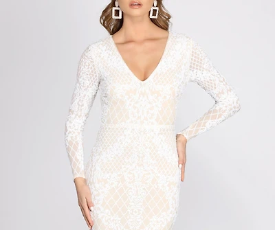 Misha Sequin Mermaid Dress
