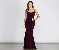 Paula Velvet Floral Burnout Dress