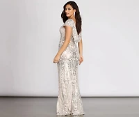 Riva Cowl Back Sequin Dress