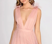 Tatyana Tulle Ruffle A-Line Dress