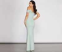 Zoey Formal Glitter Cowl Dress