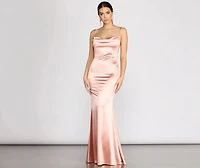 Nahla Formal Satin Mermaid Dress
