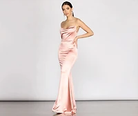 Nahla Formal Satin Mermaid Dress