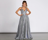 Olympia Glitter Full A-Line Dress