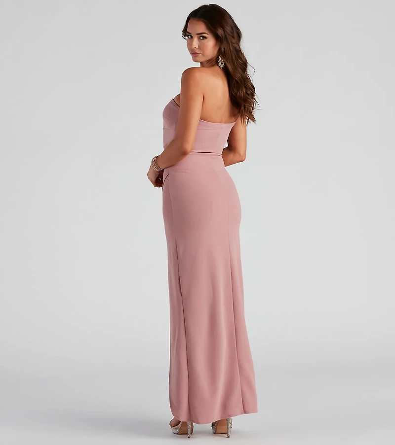 Iris One-Shoulder Crepe Dress