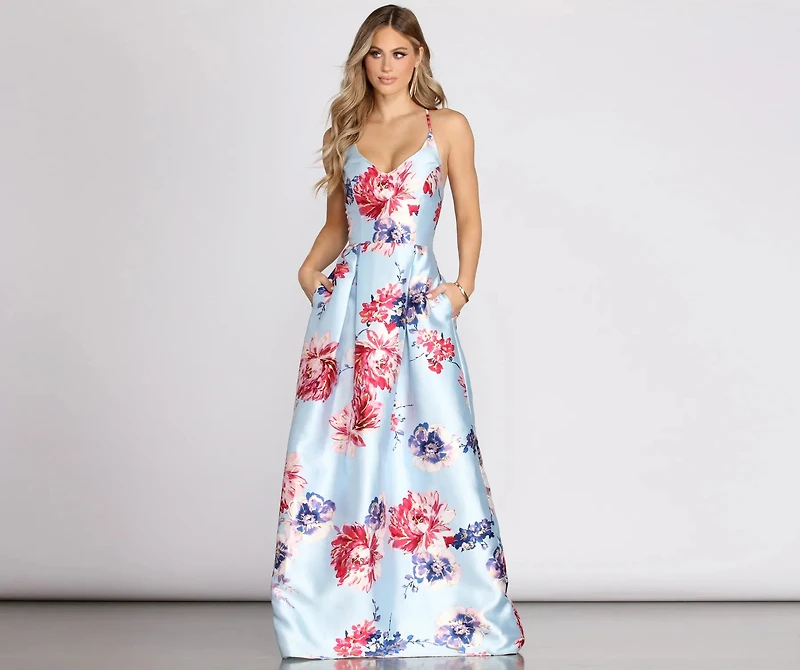 Geneva Cross Back A-Line Dress
