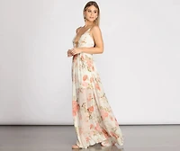 Tori Floral Chiffon A-Line Dress