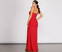 Emmy Crepe Ruched Wrap Dress