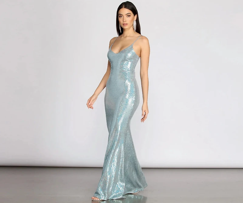 Sonora Glitter Heat Stone Mermaid Dress