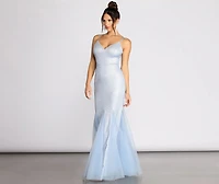Ciara Glitter Tulle Mermaid Dress