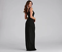 Viv Formal Crepe Wrap Dress