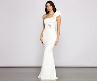 Diana Formal One-Shoulder Ruffle Dress