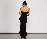 Lori Ruffle Detail High Low Dress