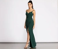 Nadia Formal Crepe Wrap Dress