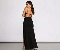 Elyse One Shoulder Tie Back Mermaid Dress