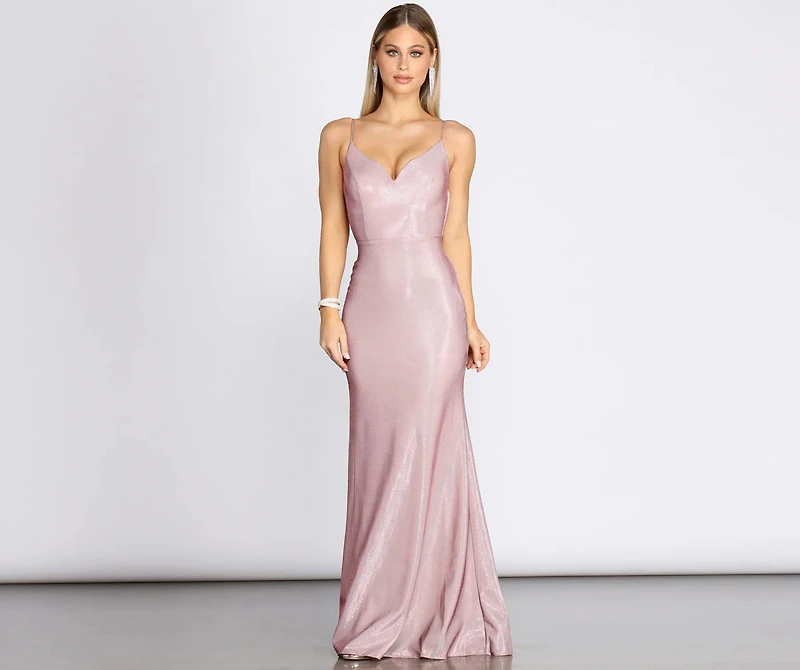 Tara Formal Knot Glitter Dress