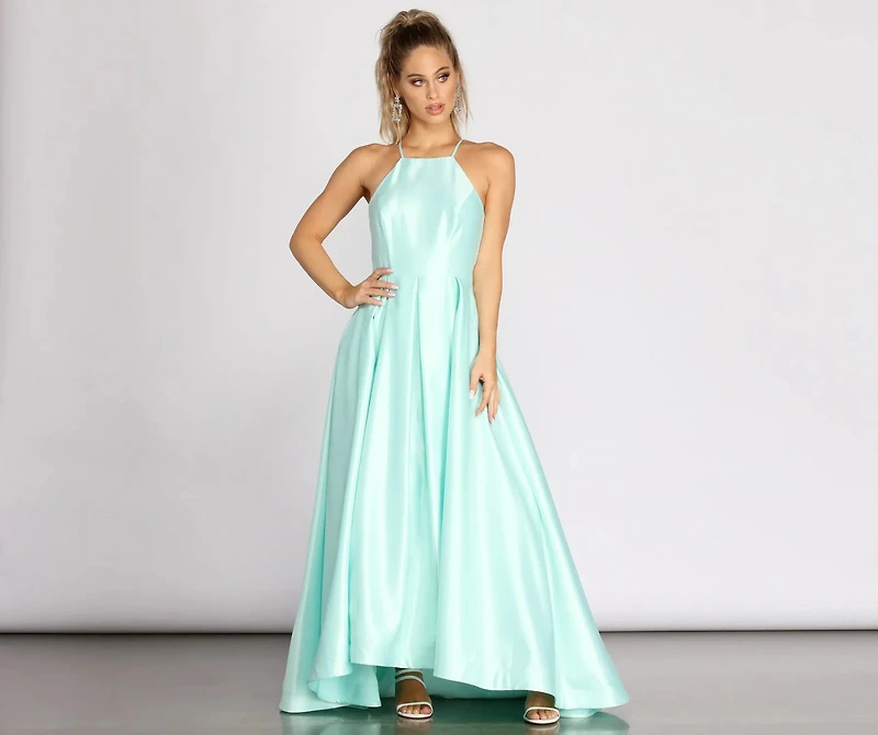 Carmilla Satin High Low A-Line Dress