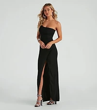 Joules Formal One-Shoulder Crepe Dress