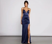 Carrieann Formal Satin Mermaid Dress
