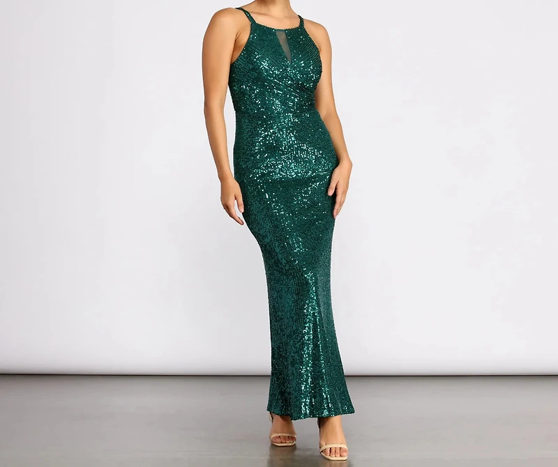 Angelina Formal Sequin Dress