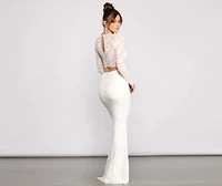 Brooke Lace V Neck Formal Dress