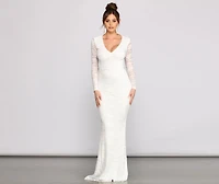 Brooke Lace V Neck Formal Dress