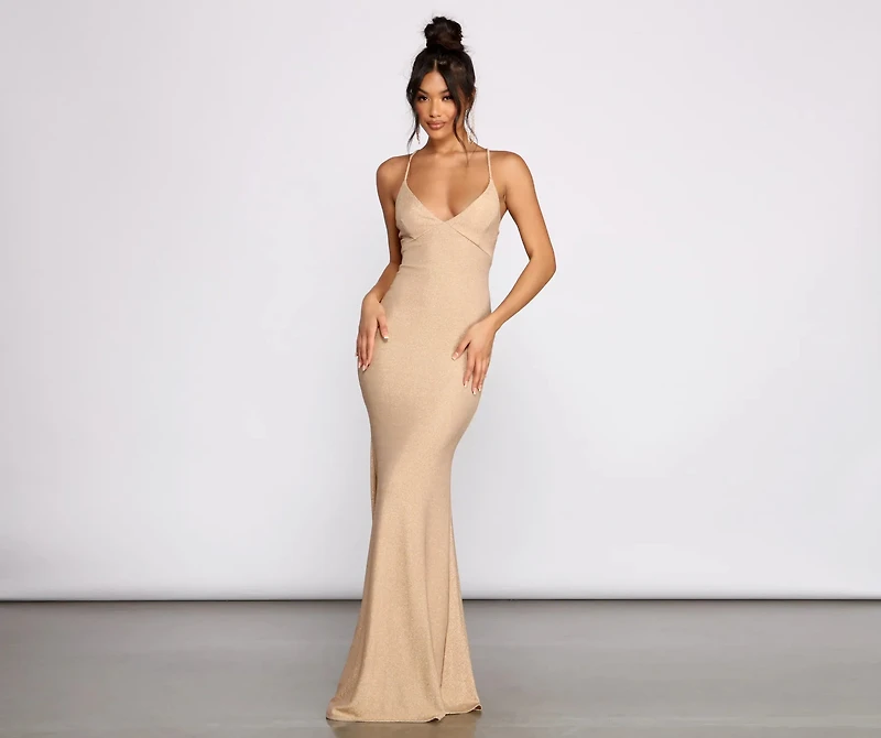 Sutton Formal Lurex X-Back Dress