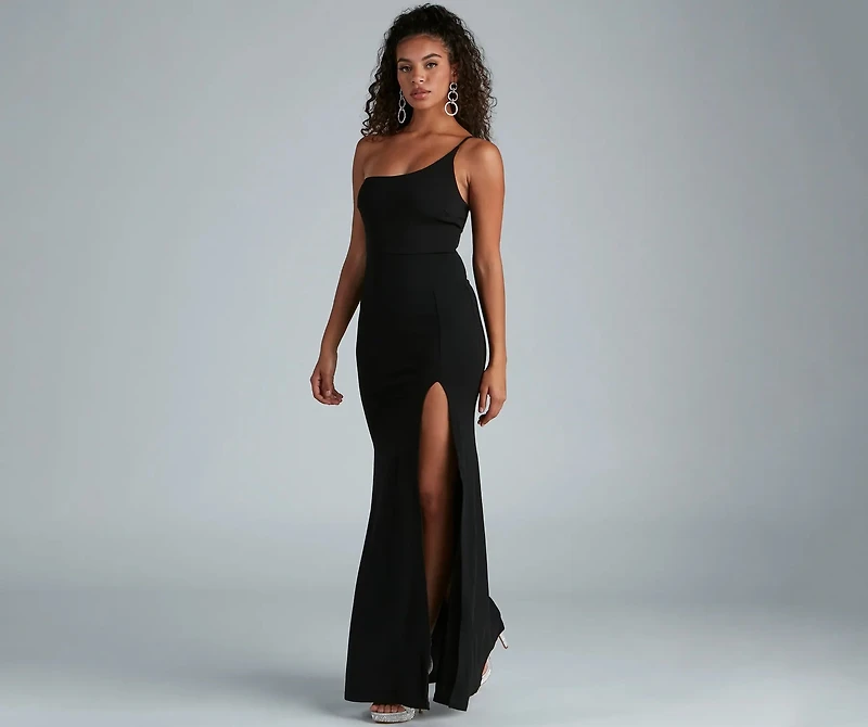 Fiona Formal One-Shoulder High Slit Dress