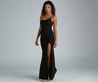 Fiona Formal One-Shoulder High Slit Dress