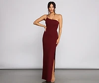 Alice Formal One Shoulder Crepe Dress
