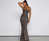 Jessica Glitter Knit Mermaid Dress