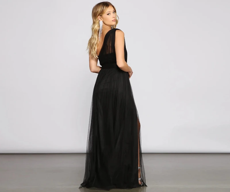 Rebecca Tulle A-Line Formal Dress