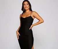 Cassandra Cowl Neck Ruched Formal Dress