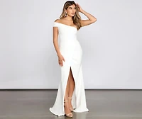 Susana Asymmetric Off-Shoulder Mermaid Dress