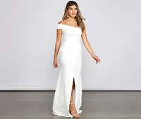 Susana Asymmetric Off-Shoulder Mermaid Dress