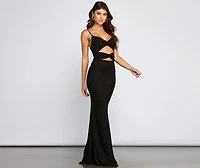 Delta Formal Cutout Glitter Dress