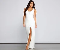Viv Formal Crepe Wrap Dress
