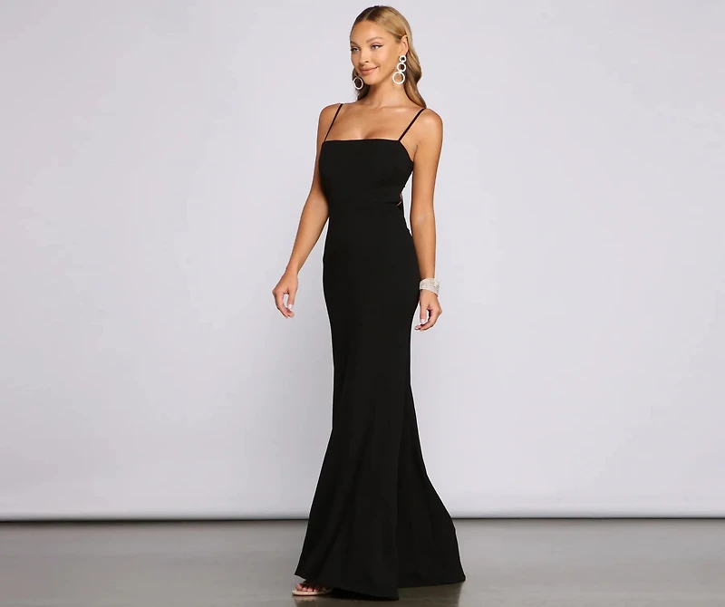 Bette Formal Open Back Crepe Dress