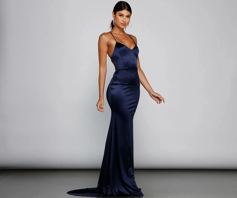 Nola Darling Satin Evening Gown