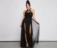 Charlie Formal Double Slit A-Line Dress