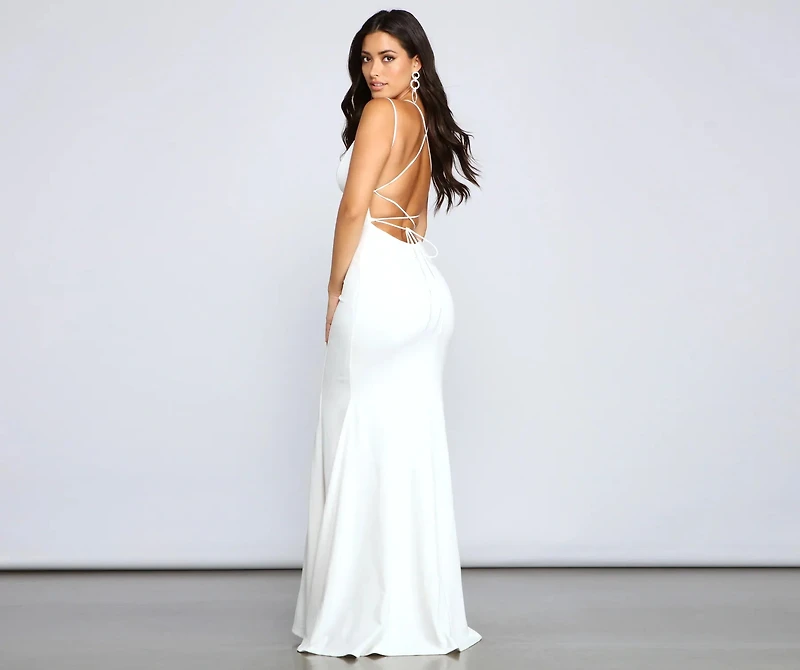 Holly Lace-Up Back Mermaid Dress