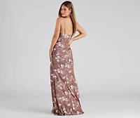Isla Formal High Slit Floral Dress