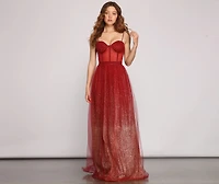 Cressida Formal Glitter A-Line Dress