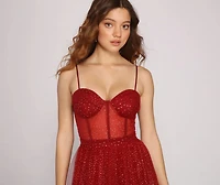 Cressida Formal Glitter A-Line Dress