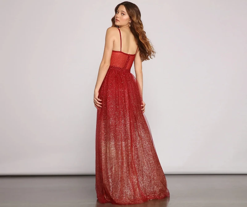 Cressida Formal Glitter A-Line Dress